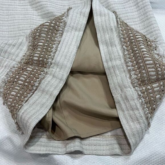 WHBM Neutral Tan Beige Tweed Shift Dress‎ - Picture 7 of 8